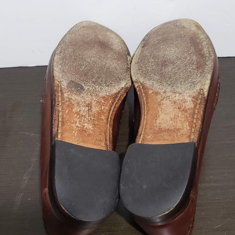 Allen Edmonds Maxfield 6203 Brown Leather Dress Loafers Tassel USA Made 10D - Picture 13 of 14